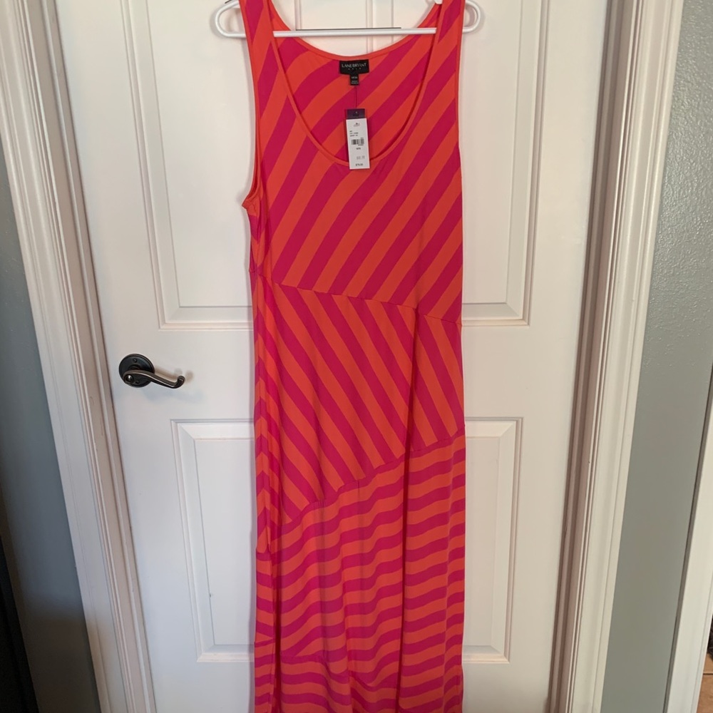 Lane Bryant striped maxi dress